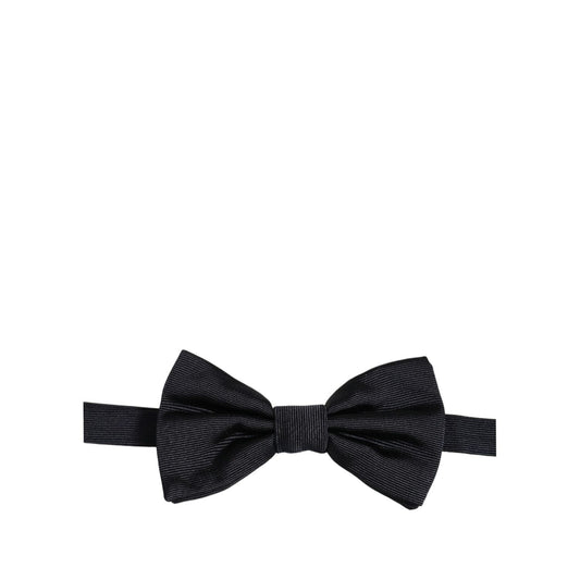 Dolce & Gabbana Men Dark Blue 100% Silk Adjustable Neck Papillon Bow Tie