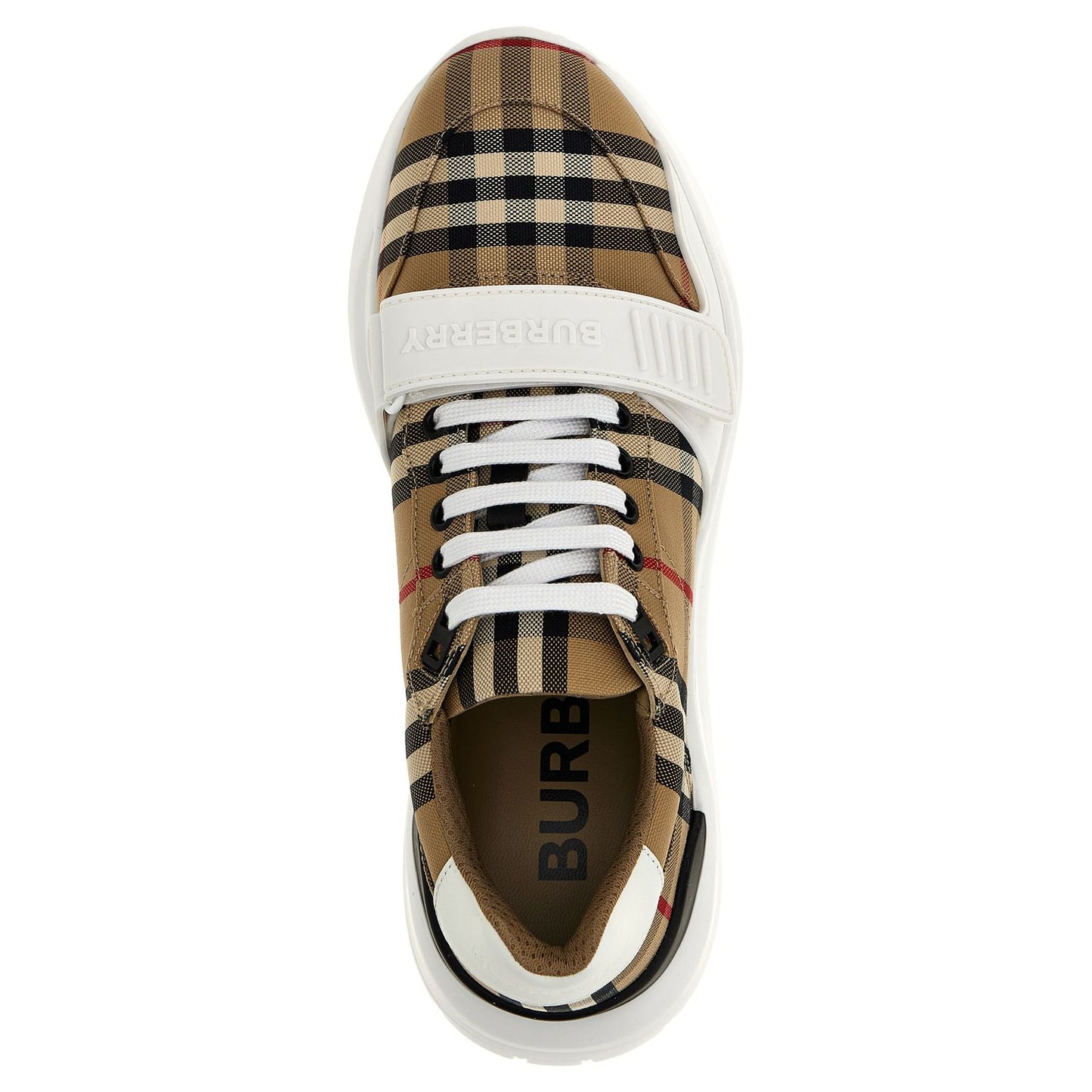 Burberry Beige Cotton Athletic Sneakers