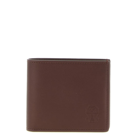 Brunello Cucinelli Brown Calfskin Leather Wallet