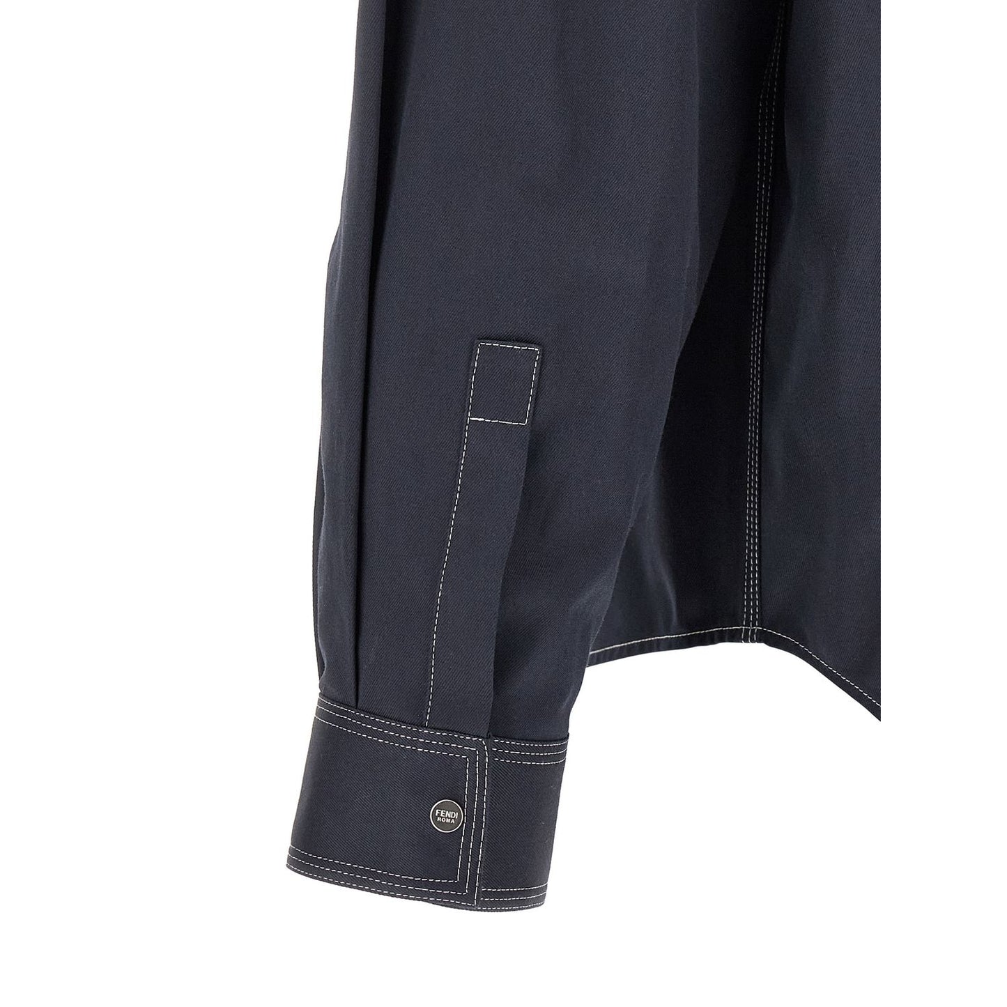 Fendi Blue Cotton Blouse