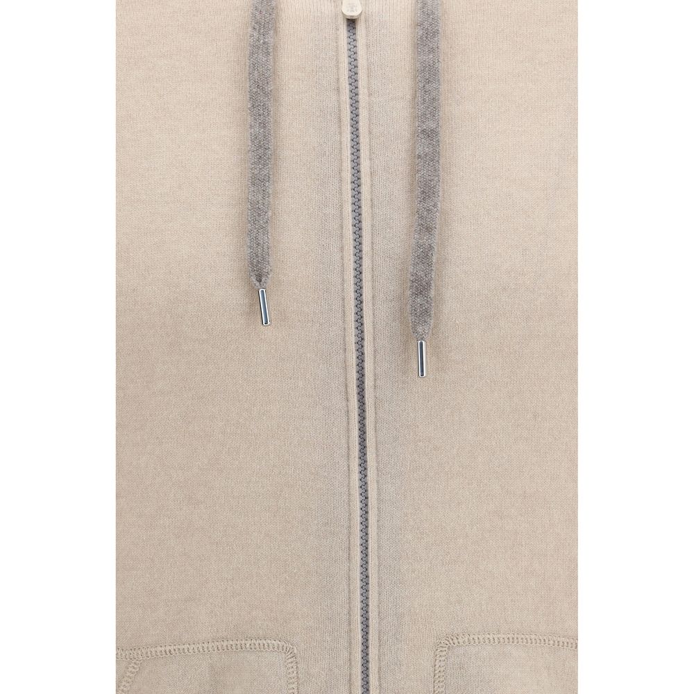 Brunello Cucinelli Beige Cashmere Sweatshirt