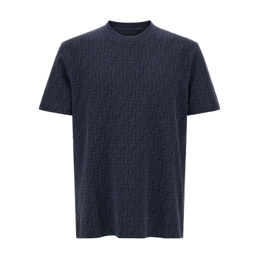 Fendi Blue Cotton T-Shirt