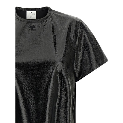 Courrèges Black Viscose Short Dress