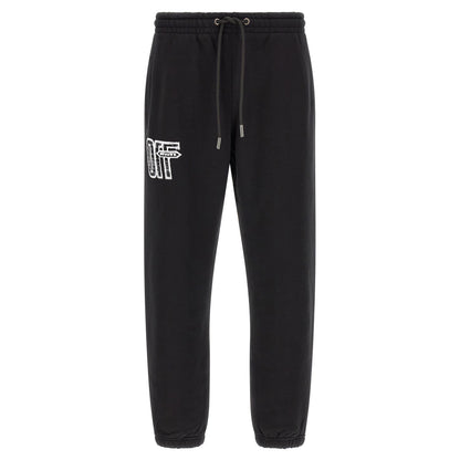 Off-White Black Cotton Joggers (Workout Pants)