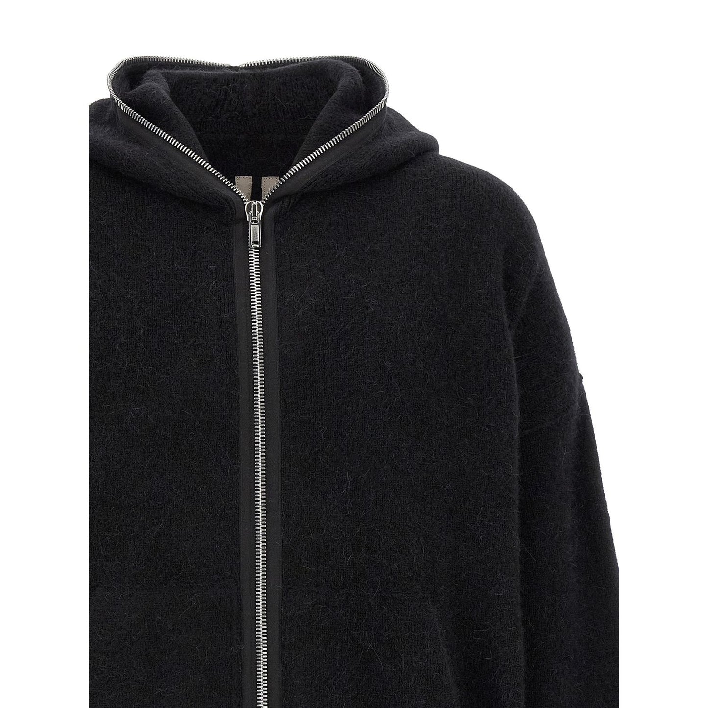 Rick Owens Black Marabou Sweatshirt