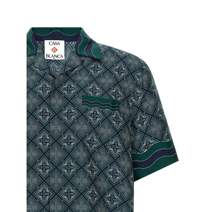 Casablanca Bicolor Silk Blouse