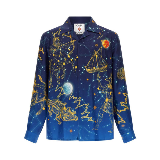 Casablanca Blue Silk Blouse