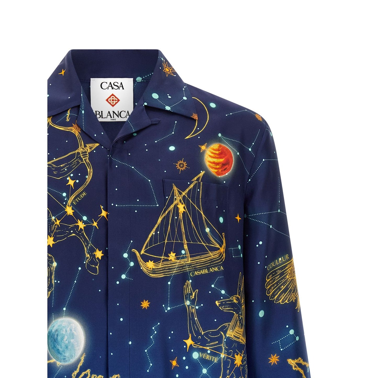 Casablanca Blue Silk Blouse