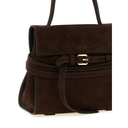 Moschino Brown Calfskin Handbag