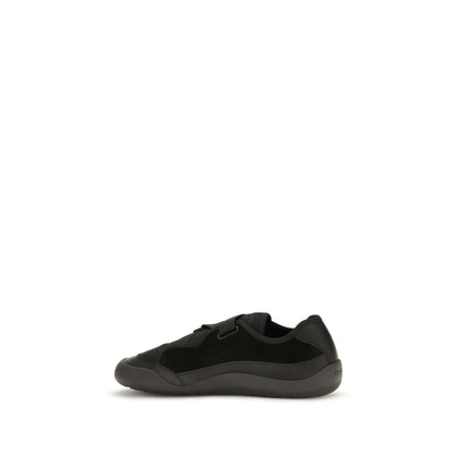 Prada Black Calf Leather Bos Taurus Athletic Sneakers
