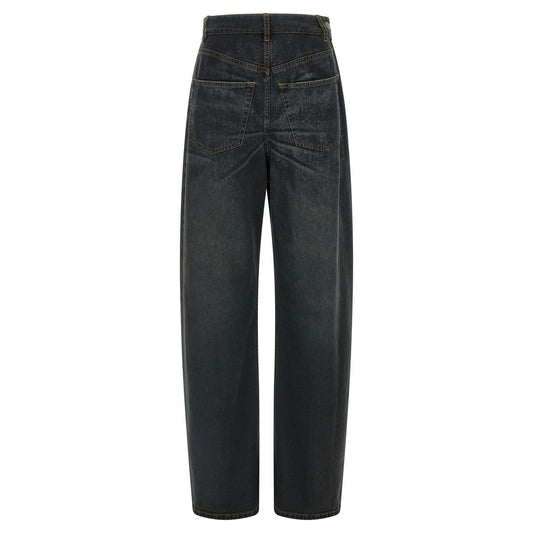 MM6 Maison Margiela Blue Cotton Flared Jeans