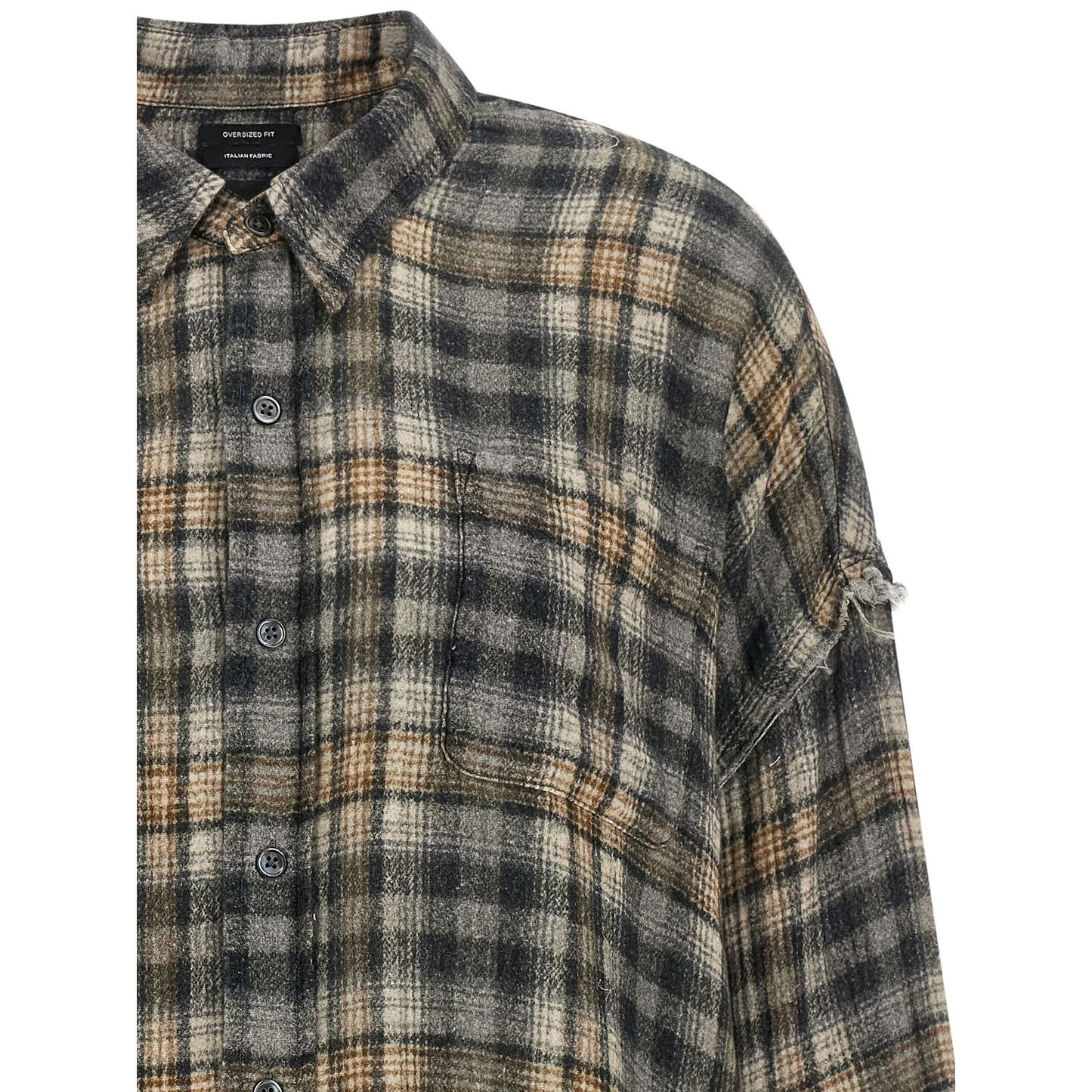 R13 Gray Cotton Blouse