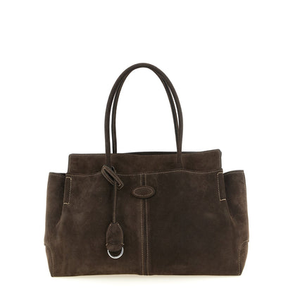Tod's Brown Calfskin Tote Bag