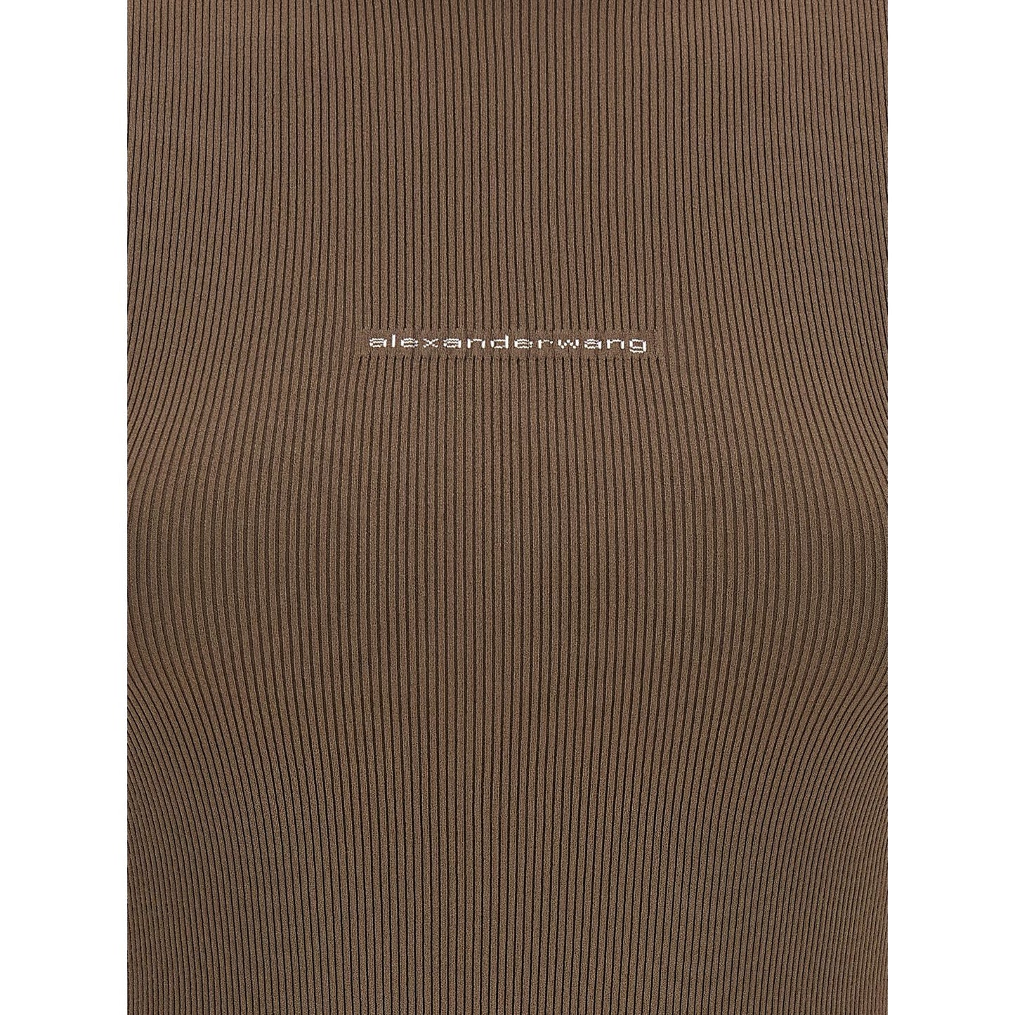 Alexander Wang Brown Polyamide T-Shirt