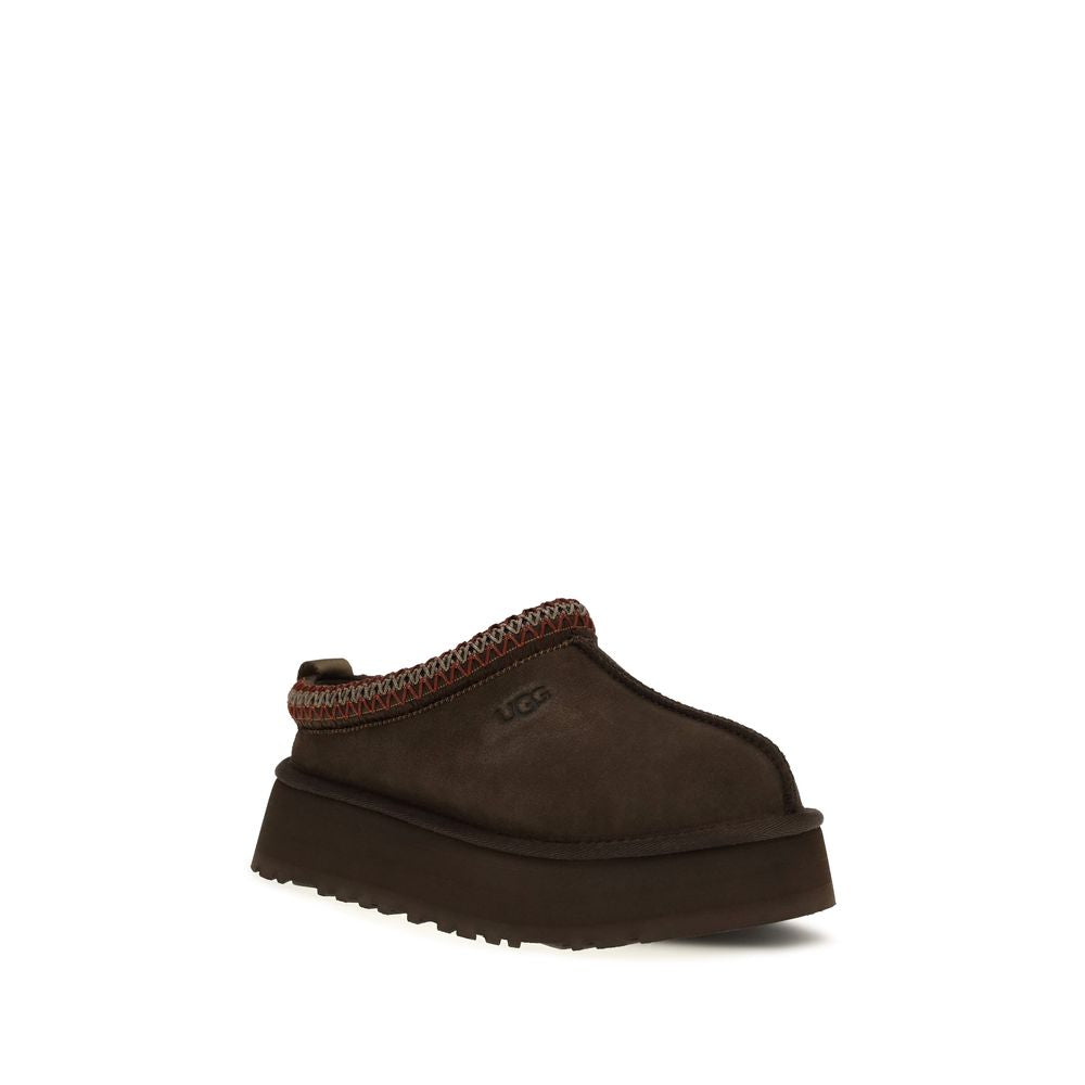 UGG Brown Suede Leather Mules