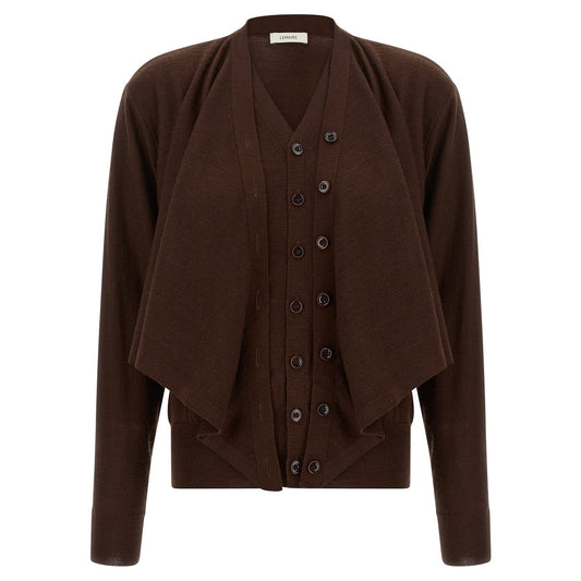 Lemaire Bordeaux Wool Cardigan