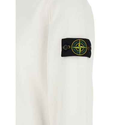 Stone Island White Cotton Sweatshirt