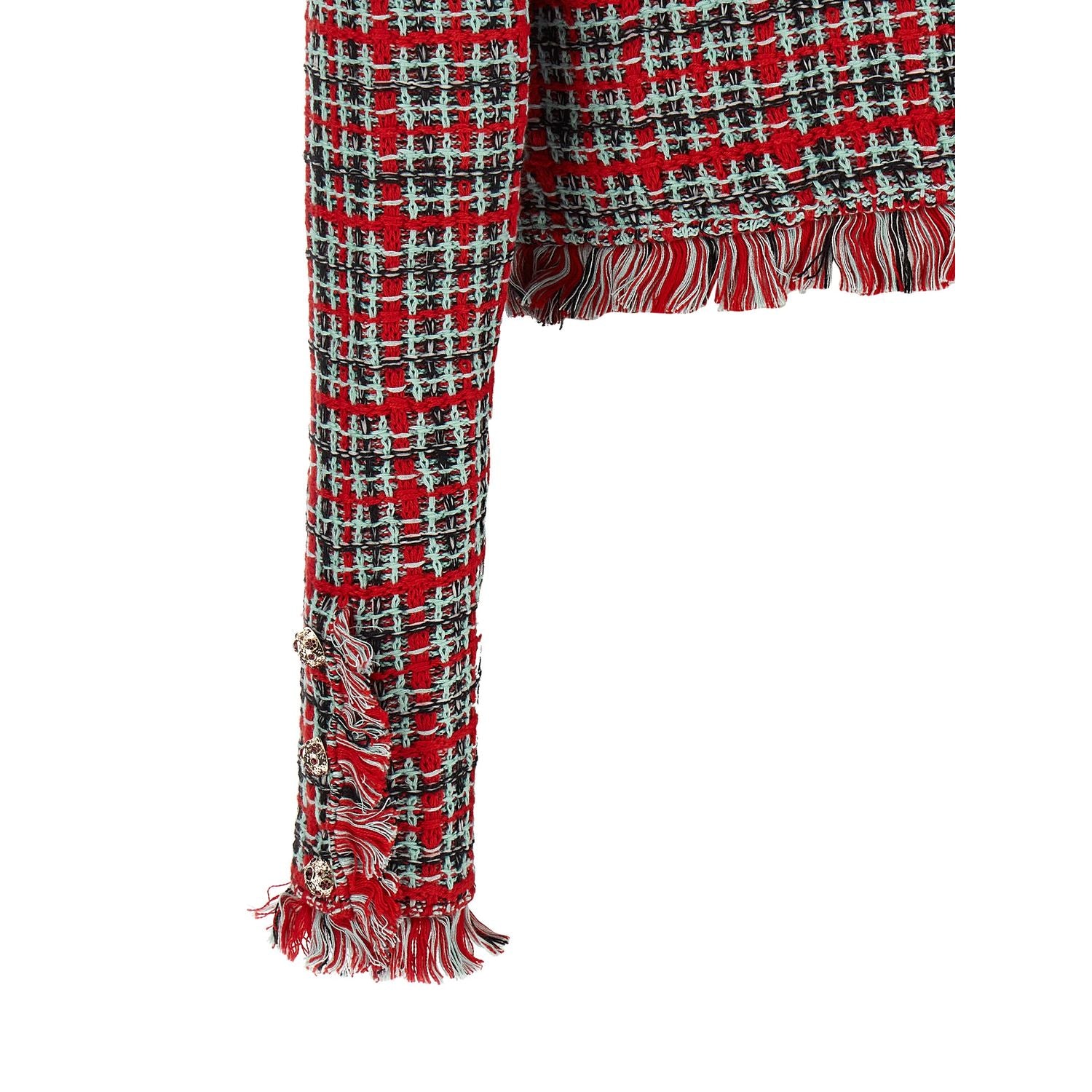 Self-Portrait Multicolor Cotton Full-Length Jacket