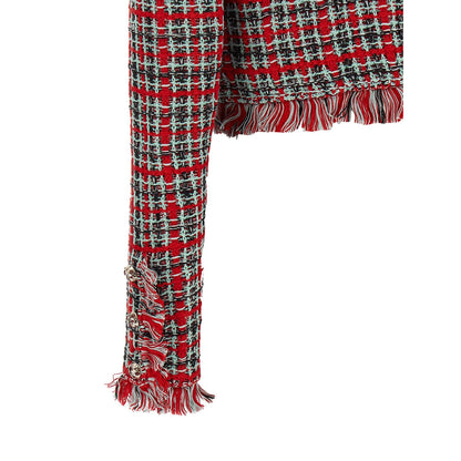 Self-Portrait Multicolor Cotton Full-Length Jacket
