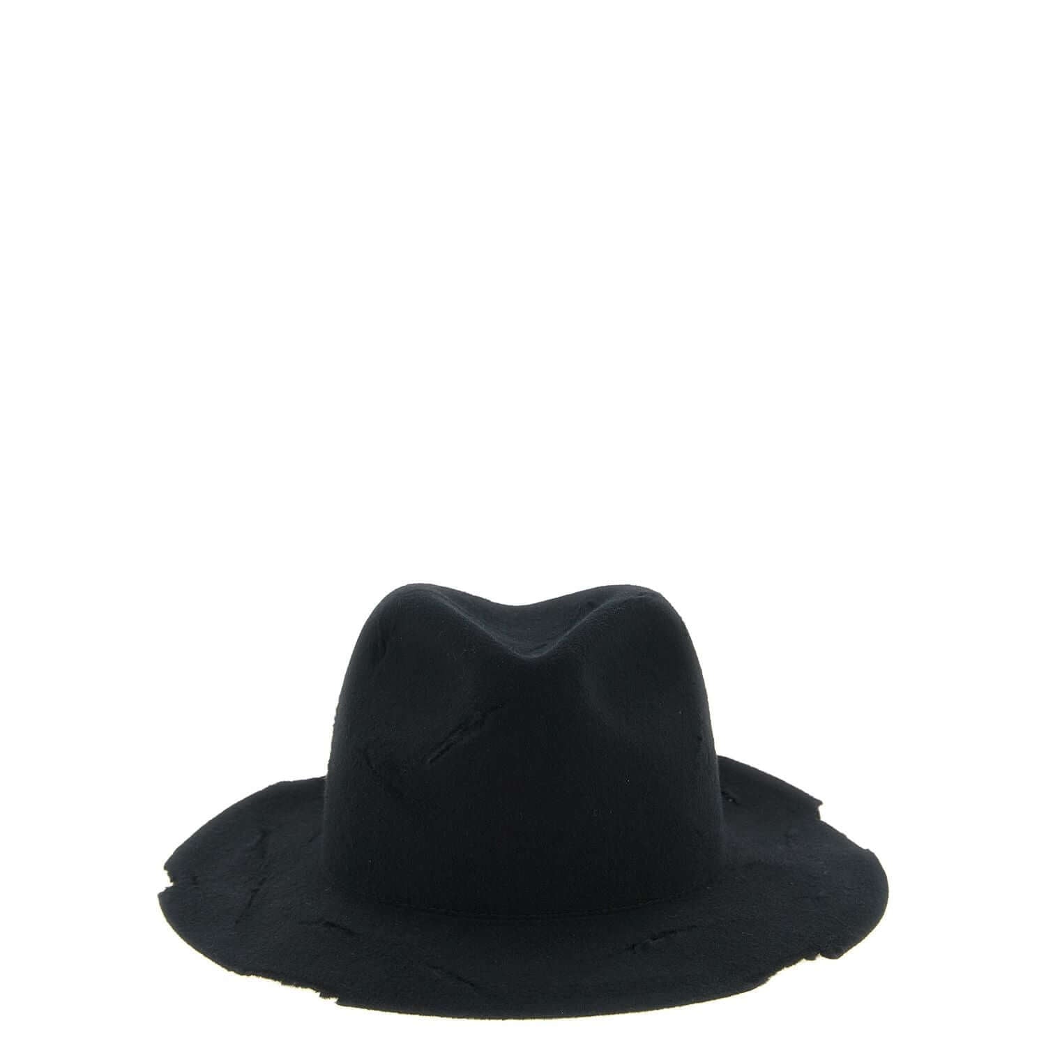 Yohji Yamamoto Black Wool Fedora