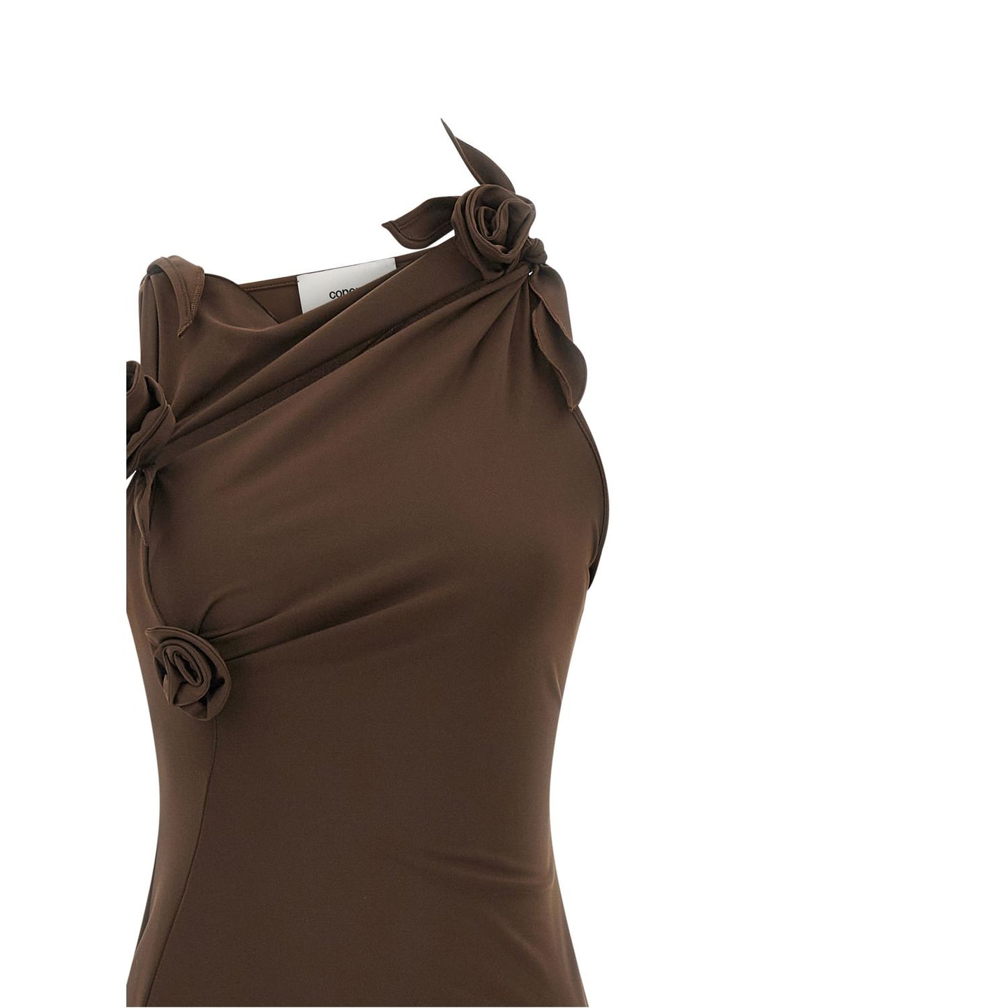 Coperni Brown Recycled Polyamide Long Dress