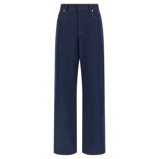 Fendi Blue Cotton Jeans Denim