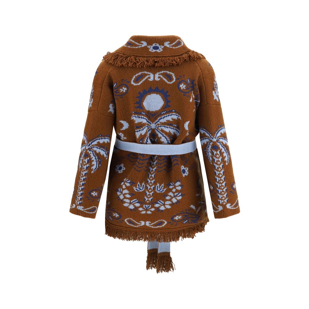 Alanui Brown Wool Oves Aries Cardigan