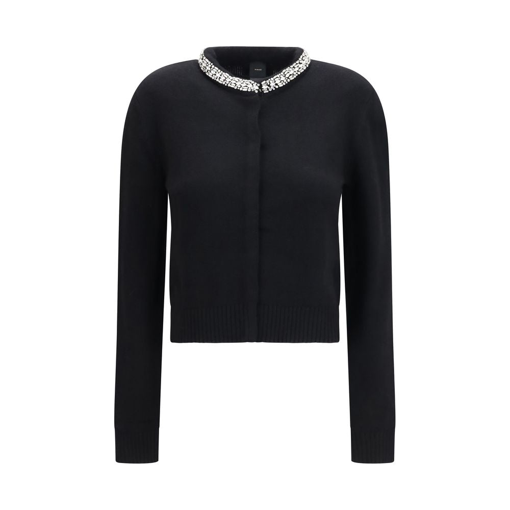 PINKO Black Wool Oves Aries Cardigan