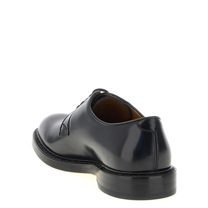 Doucal's Black Calfskin Oxfords And Derbies