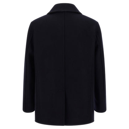 Burberry Blue Wool Coat