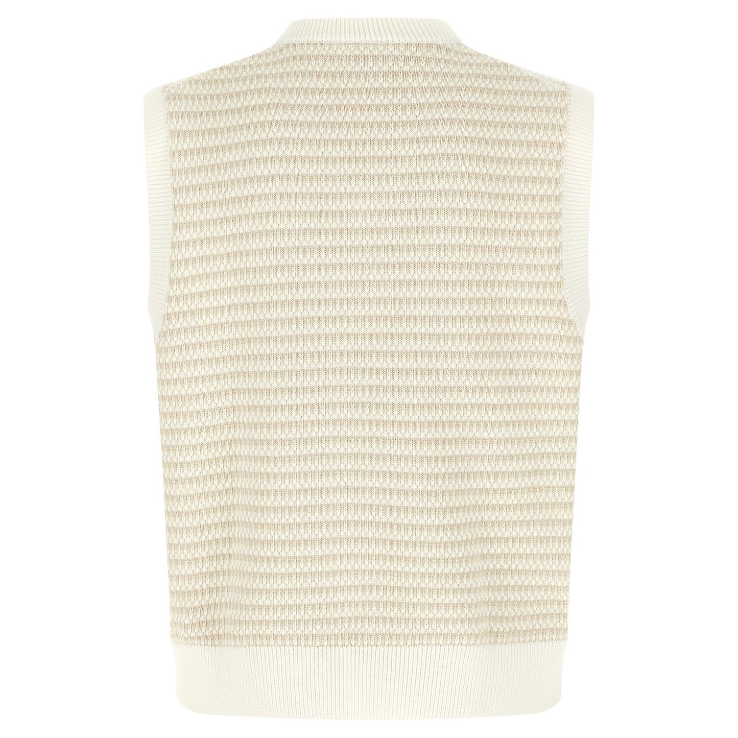 Lacoste Beige Cotton Sleeveles Sweater