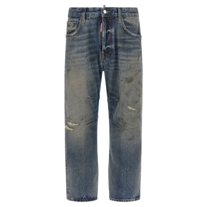Dsquared² Blue Cotton Relaxed Fit Jeans