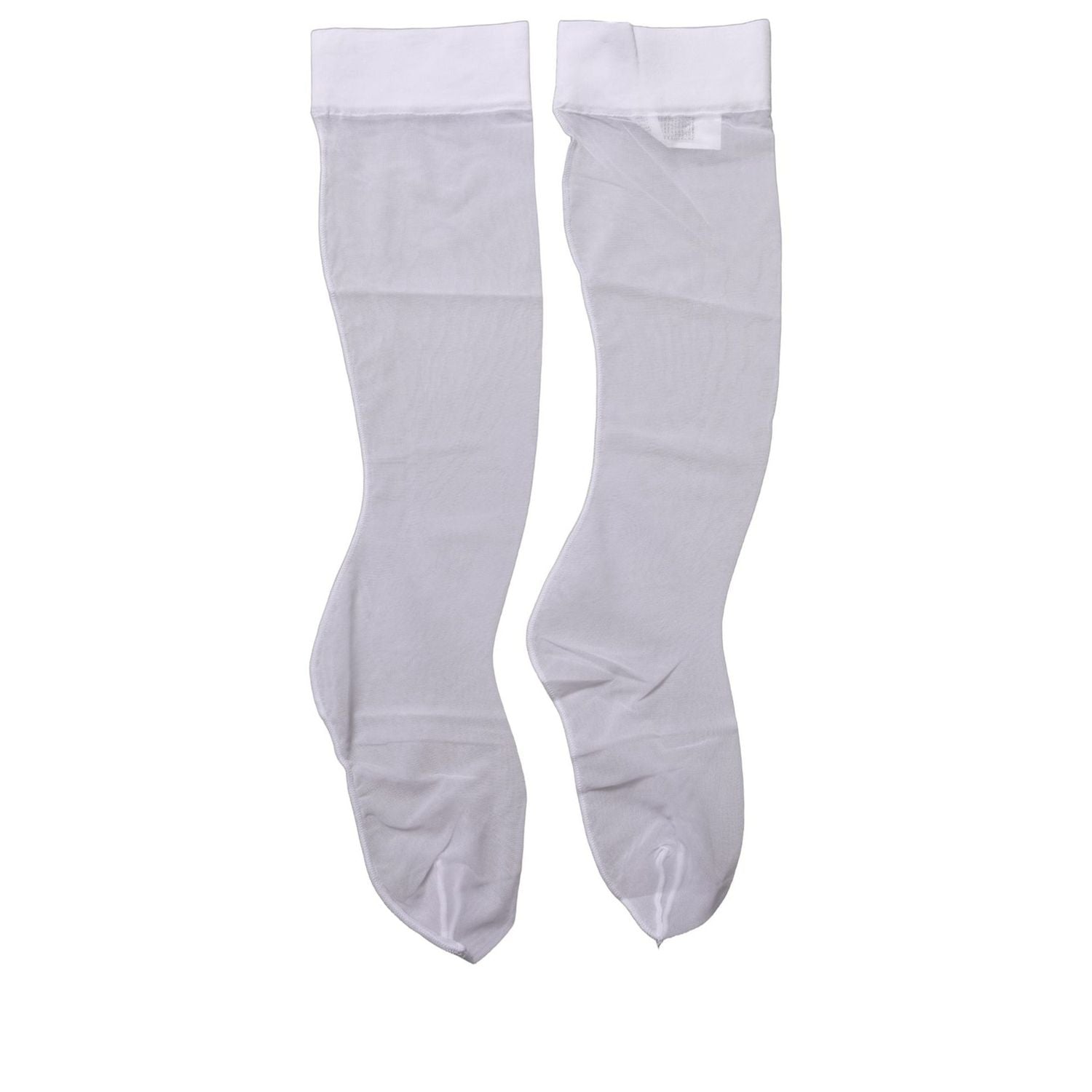 Dolce & Gabbana White Knee High Sheer Nylon Accessory Socks