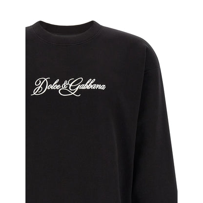 Dolce & Gabbana Black Cotton Sweatshirt