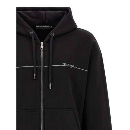 Dolce & Gabbana Black Cotton Sweatshirt