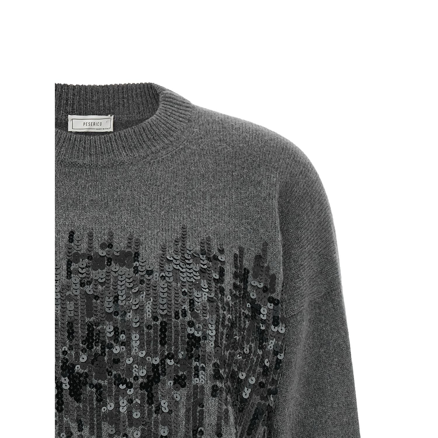 Peserico Gray Wool Cardigan