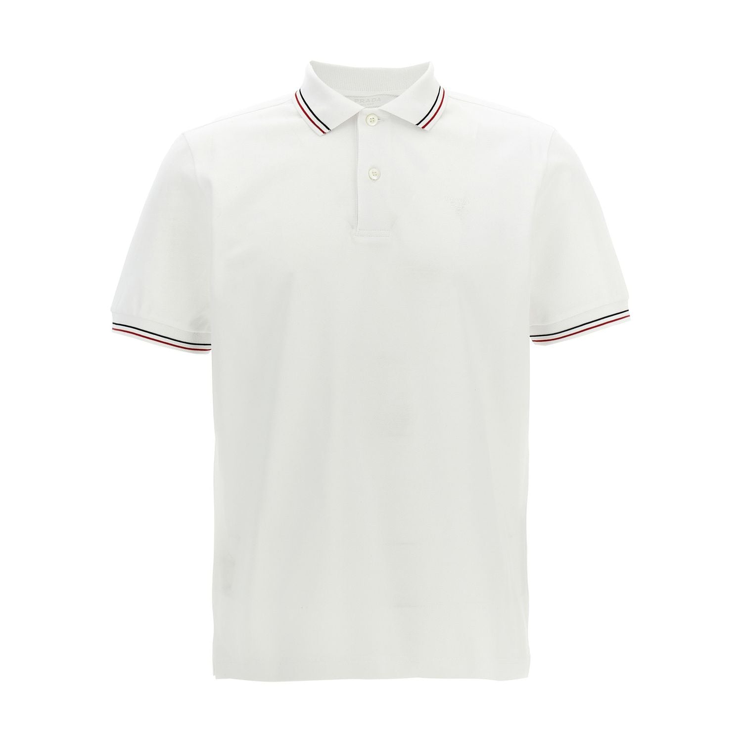 Prada White Cotton Polo Shirt