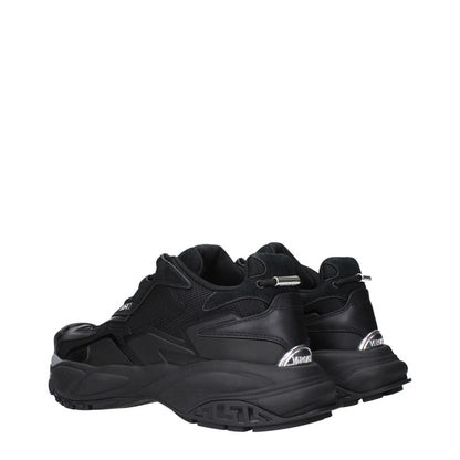 Versace Black Fabric Chunky Sneakers