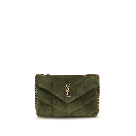 Saint Laurent Bicolor Calf Leather Bos Taurus Shoulder Bag