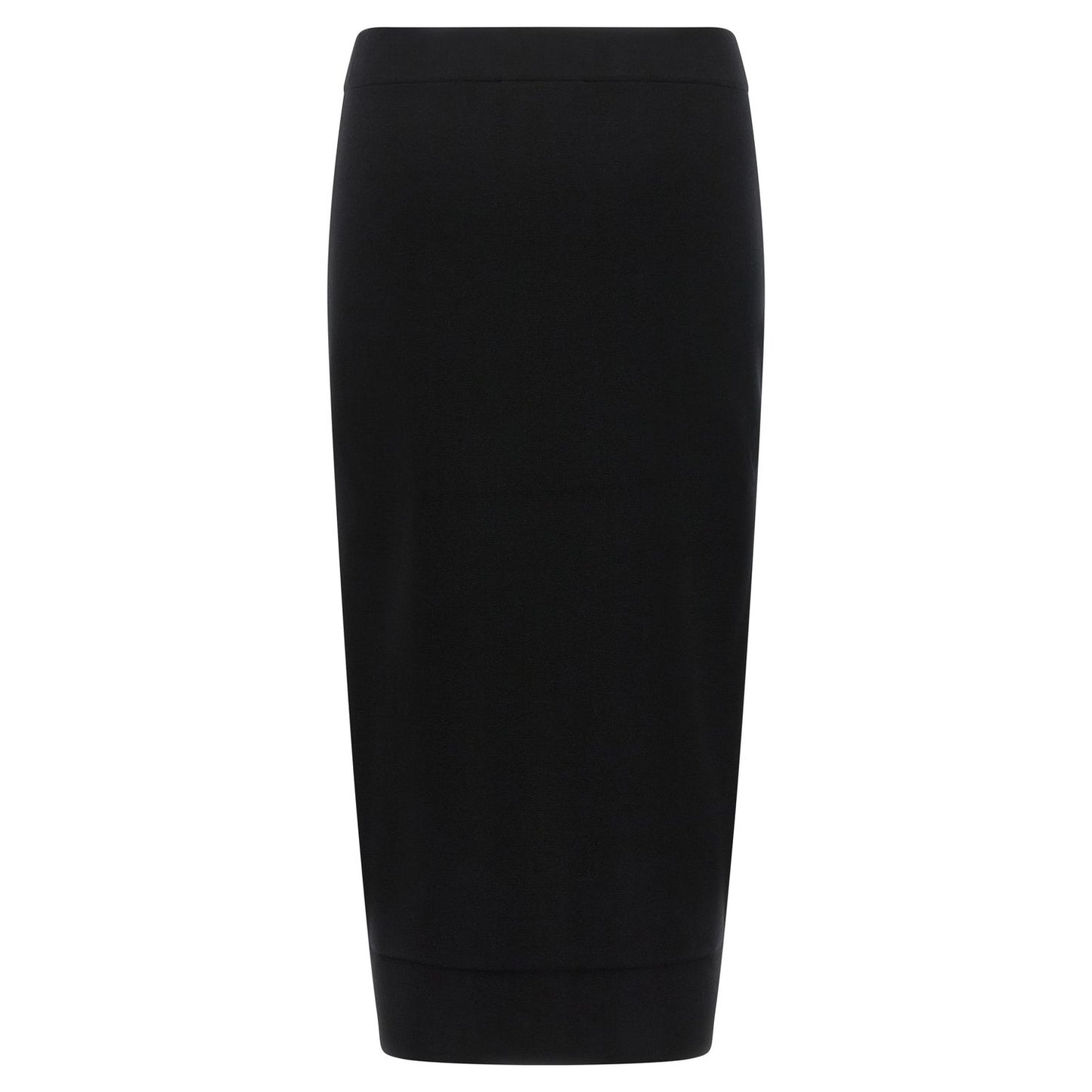 Max Mara Black Viscose Midi Skirt
