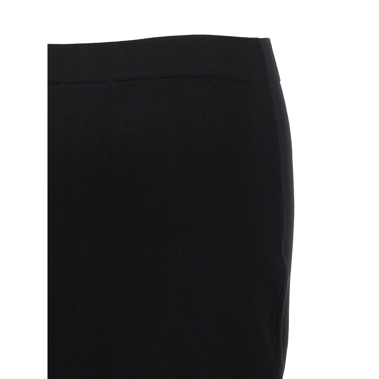 Max Mara Black Viscose Midi Skirt