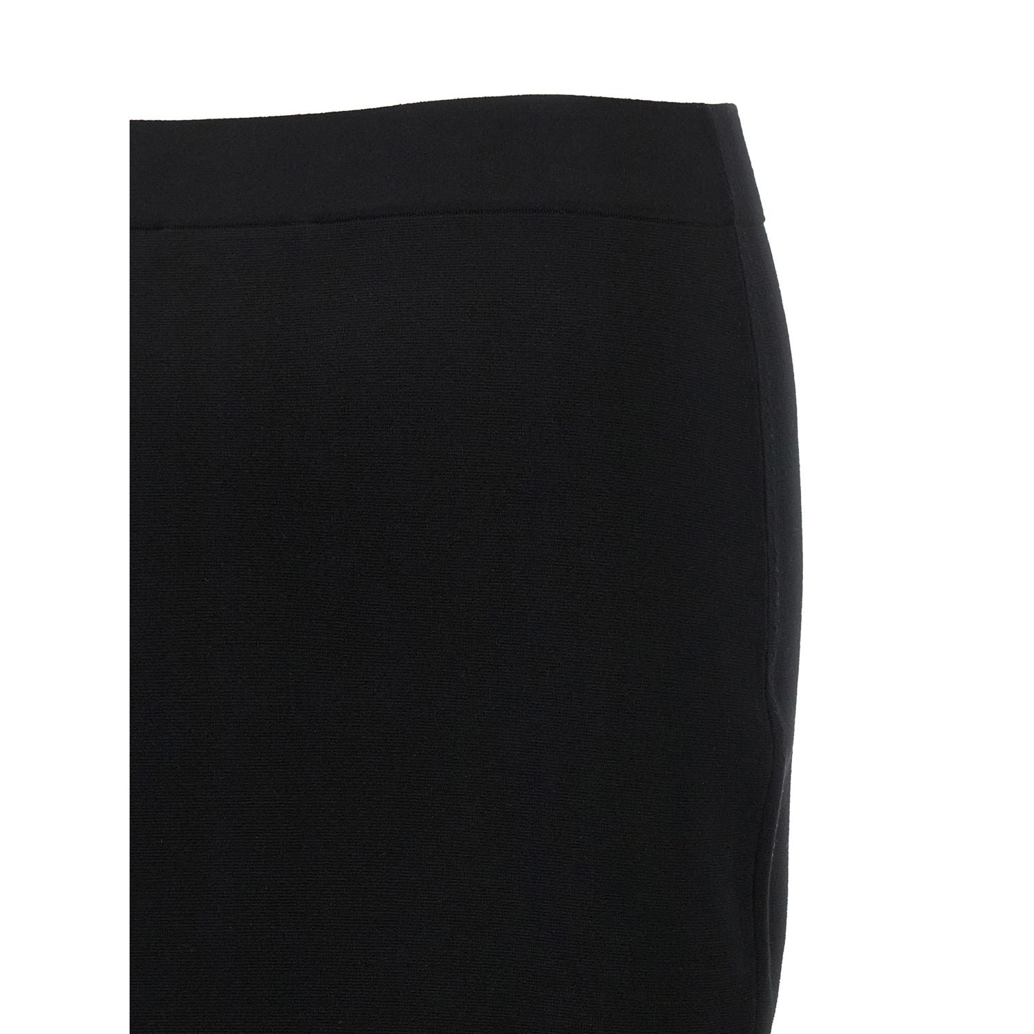 Max Mara Black Viscose Midi Skirt