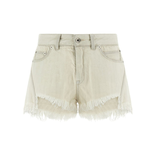 Rick Owens White Cotton Bermuda Shorts