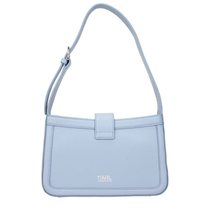 Karl Lagerfeld Light Blue Leather Shoulder Bag