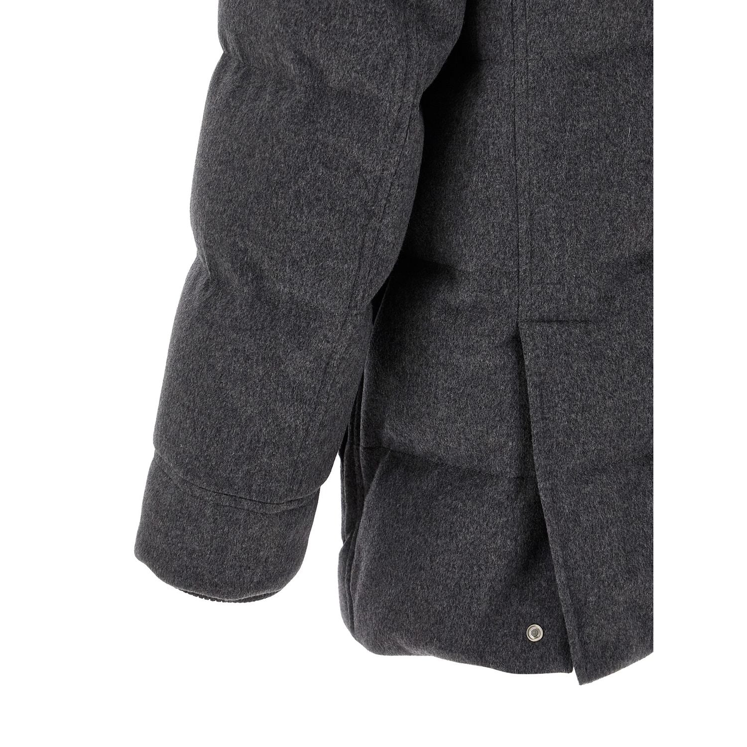 Brunello Cucinelli Gray Wool Parka
