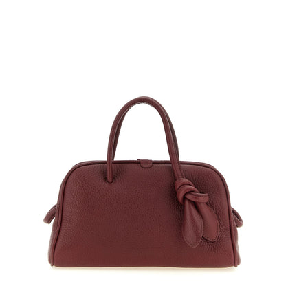Jacquemus Bordeaux Calfskin Handbag
