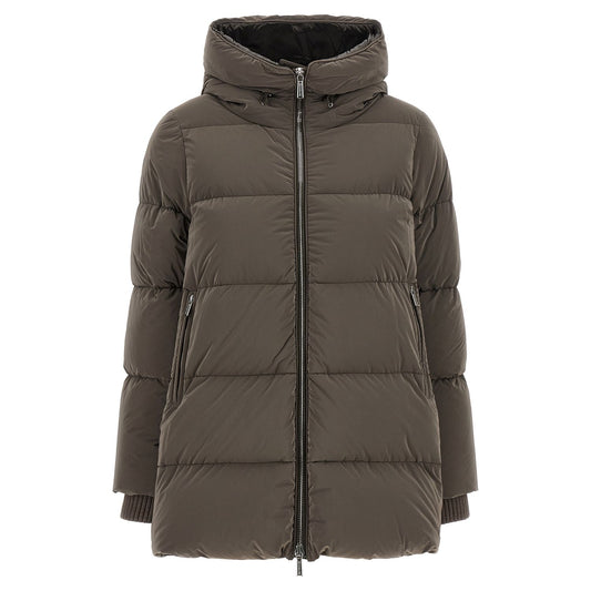 MooRER Brown Wool Full-Length Jacket