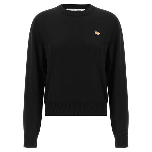 Maison Kitsuné Black Wool Cardigan