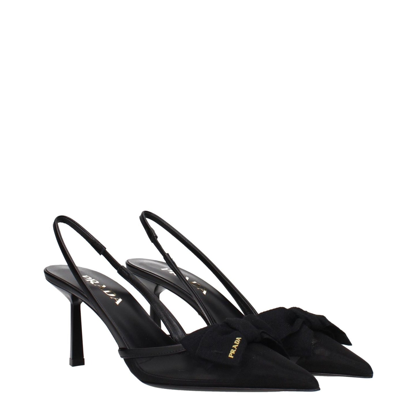 Prada Black Fibres High Heel Pumps