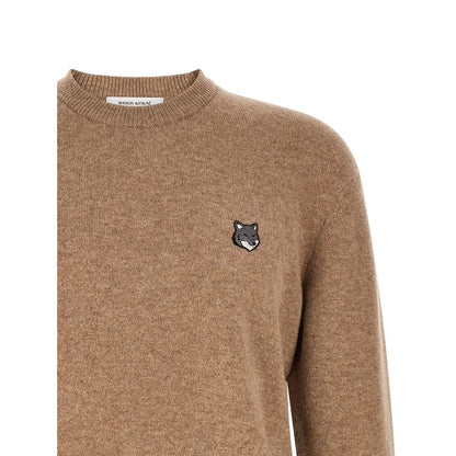 Maison Kitsuné Beige Wool Cardigan